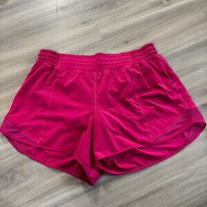 Lululemon Hotty Hot High-Rise Lined Short 4" Passionate Women Size 12